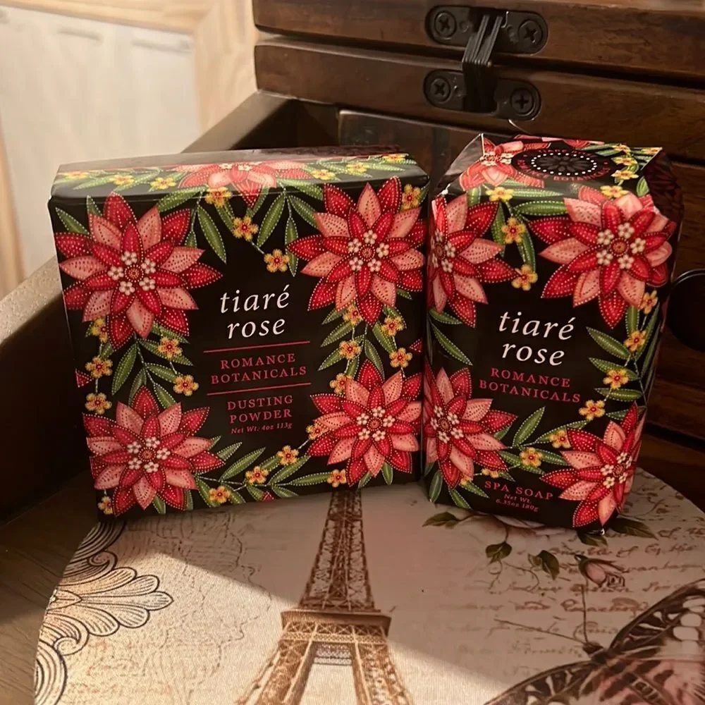 Tiare’ Rose ROMANCE BOTANICALS 2pc Gift Set NEW SEALED!